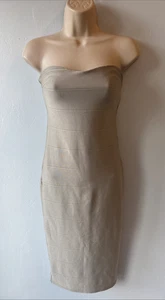 Women’s Size 6 Khaki Green Bodycon Strapless Dress From New Look - Picture 1 of 5