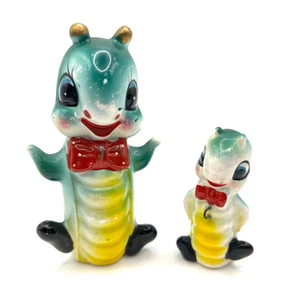 Rare Vintage Anthropomorphic Inchworm or Caterpillar Figurines Made in Japan - Picture 1 of 10