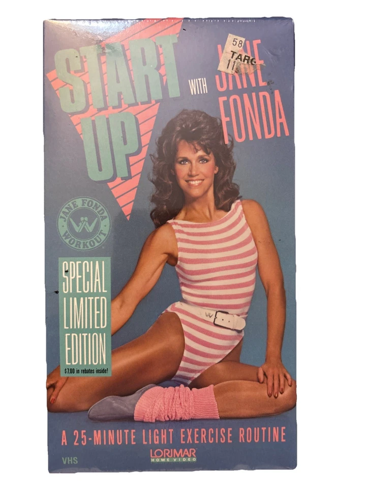 Start up With Jane Fonda VHS Workout Home Fitness Tape 1987 Light Exercise