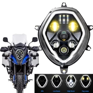 For Suzuki V-Strom DL650 17-Up DL1000 14-19 LED Headlight Assembly w/ Fog Light - Picture 1 of 12