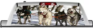 Rear window graphic view thru decal sticker, dogs, pickup truck SUV Vans - Picture 1 of 2