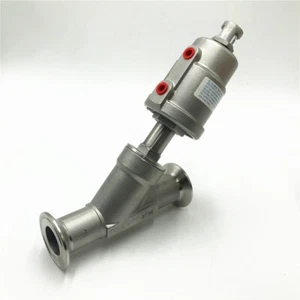 DN65 SS304 Klemme OD 91 mm einwirkend Sanitärwinkel Sitzventil normal geschlossen - Bild 1 von 6