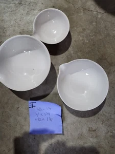 3 Vintage Minimalist  Coors  Pour Spout Evaporating Bowl Pharmaceutica - Picture 1 of 3