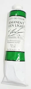 J15- M. Graham & Co. Artist's Oil Colors - PERMANENT GREEN LIGHT 150ml - Picture 1 of 3