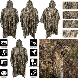 Gilly Anzug 3D Leafy Camo Poncho Jagd Ghillie Anzüge XL/XXL Verstecken Wildtiere TOP - Bild 1 von 8