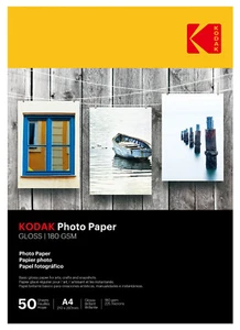 Genuine Kodak A4 (210x297 mm) 180 gsm Glossy Photo Paper 50 Sheets (5740-513) - Picture 1 of 11