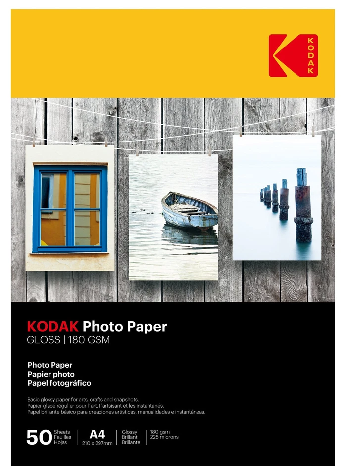 Genuine Kodak A4 (210x297 mm) 180 gsm Glossy Photo Paper 50 Sheets (5740-513) - Image 1 of 1