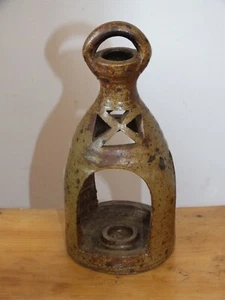 Vintage Windlichtlaterne aus Pyritsteinzeug 60er Jahre skandinavischer Stil - Bild 1 von 5