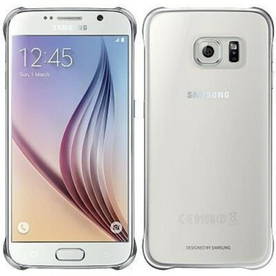 Custodia Clear Cover Originale Samsung EF-QG925 Silver Per Galaxy S6 Edge G925  - Immagine 1 di 2