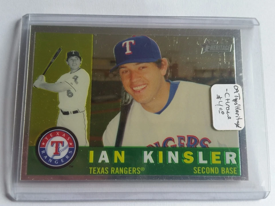 2009 Topps Heritage Chrome #C7 Ian Kinsler : Texas Rangers - Image 1 of 1