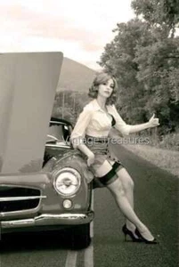 Sexy Hitchhiker Photo Print Poster - Picture 1 of 1