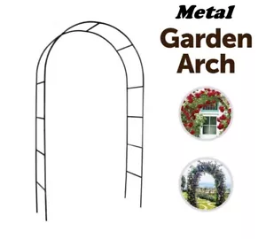 More details for 2.4m metal garden arch heavy duty strong tubular rose climbing plants archway