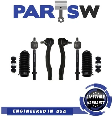 8 Pc Inner Outer Tie Rod Ends Sway Bar End Link for Honda Civic CRX 1988 - 1991 - Image 1 of 3
