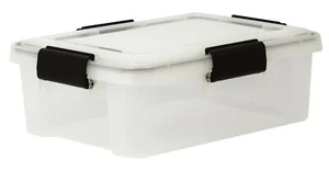 Under Bed Weathertight Airtight Clear Plastic Damp Area Dry Storage Box  - Picture 1 of 1