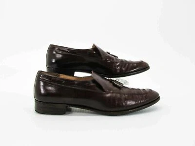 Mocassim Salvatore Ferragamo Masculino Tamanho 9.5B Cordovan Vermelho Borla Usado qp - Imagem 1 de 4