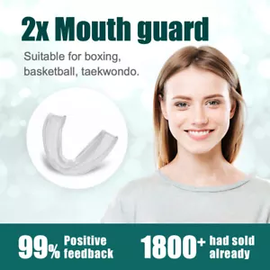 2x Mouthguard Teeth Grinding Mouth Guard Night Bruxism Clenching Sleeping Dental - Picture 1 of 5