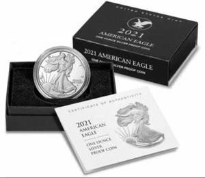 3x 2021 W American Silver Eagle 1oz Silver Proof 21EAN - Sealed Box - Picture 1 of 3