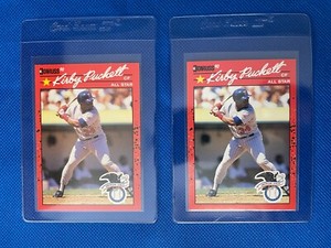 1990 Donruss Kirby Puckett HOF All-Star Triple Error MLB Twins ( 2 Card Set )