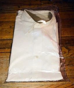 Brook Brothers Mens Button Up Shirt Solid White Chest Pocket Size 16-4 - Picture 1 of 2
