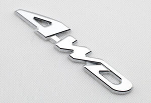 3D Metal Chrome 4WD Letter Rear Trunk Decal Emblem Badge Sticker Accessories