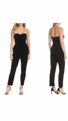 Revolve — черный милый комбинезон Adelyn Rae без бретелек, размер — маленький - Изображение 1 из 4