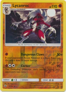 x1 Lycanroc - 75/147 - Reverse Holo Rare Pokemon SM3 Burning Shadows M/NM - Picture 1 of 1