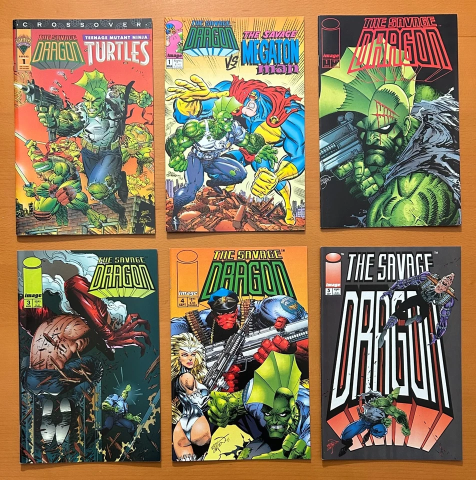 Savage Dragon #1 to 13 + 2 x one shots (3 missing) Mirage 1994. 12 x comics - Image 1 of 4