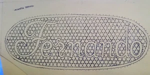 Patron Picado Nombre Fernando de encaje de bolillos artesanía y manualidades - Imagen 1 de 5
