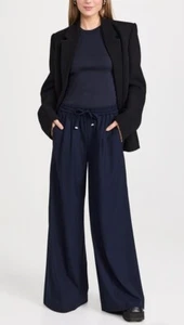 Pantalone pantalone CHIUSO Faris gamba larga pull on notte scura SSENSE XL NUOVO CON ETICHETTE $330 - Foto 1 di 13