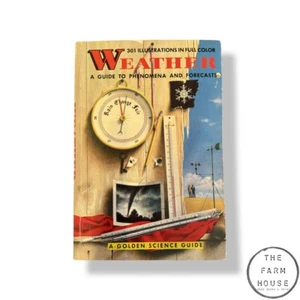 Golden Science Guide WEATHER Storms FORECASTING 1965 - Antique Weather - Imagen 1 de 17