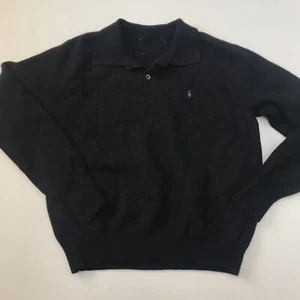 Vintage Ralph Lauren Polo Golf Kaschmirmischung Pullover Herren schwarz Henley M Medium - Bild 1 von 11