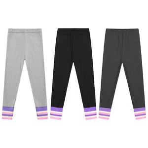 Kids Girls Pants Workout Tights Running Trousers Active Dancewear Sport Skinny - Picture 1 of 27