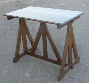 OAK VICTORIAN GOTHIC PEGGED OAK SIDE TABLE PUGIN STYLE c 1860 - Picture 1 of 12