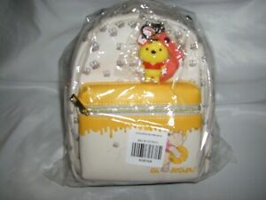 Winnie The Pooh Bees & Honey Mini Backpack & Winnie Keychain *2 PIECE SET* NEW