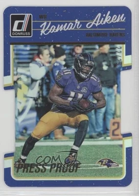 2016 Donruss Press Proof Gold Die-Cut /25 Kamar Aiken #24 - Image 1 of 2