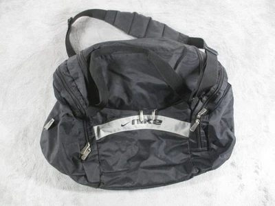 Vintage Nike Duffle Bag Black Gray Nylon Medium Size Gym Sports Tennis 90's EUC - Image 1 of 4