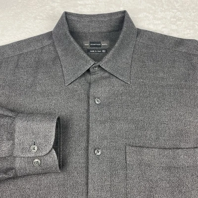 Camisa Hart Schaffner Marx Para Hombre XL Gris Oscuro Peso Pesado Regular Mangas Largas Foto 1 de 4