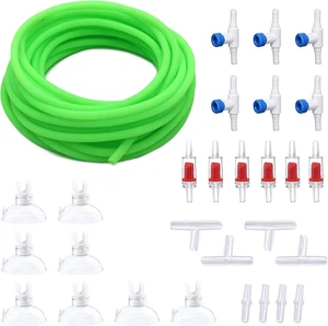 Manguera de aire premium de 25 pies 3/16 pulgadas para acuario con conector, válvula de retención, control - Imagen 1 de 11