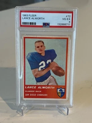 1963 Fleer Lance Alworth #72 PSA 4 – “Bambi” Rookie Card – HOF – Vintage RC - Image 1 of 4