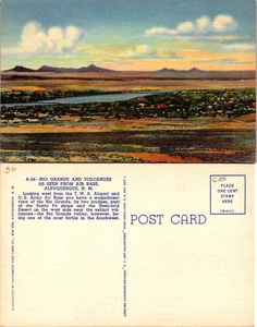 Río Grande y Volcanes Base Aérea Vista Albuquerque Casi Nuevo - Postal - Imagen 1 de 1