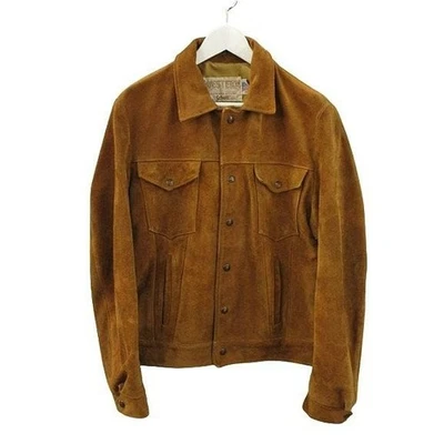 Schott 70s WESTERN Suede Leather Jacket Blouson Men's Brown Size 38 Authentic - Image 1 of 4