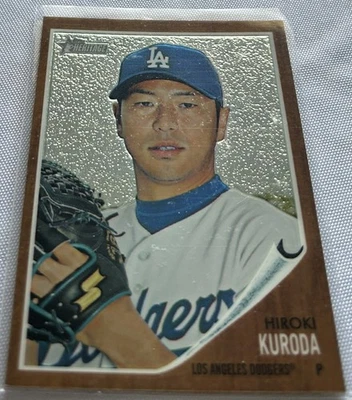 2011 Topps Heritage Chrome Baseball Hiroki Kuroda Los Angeles Dodgers #d 1962 - Image 1 of 3