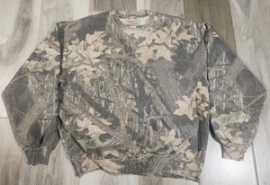 Vintage Jerzees Camo Sweat Shirt Mens Large Mossy Oak Break Up Outdoors - Picture 1 of 7