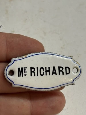 Rare   plaque emaillée d Utilité Maître Richard Avocat Notaire - Photo 1/4