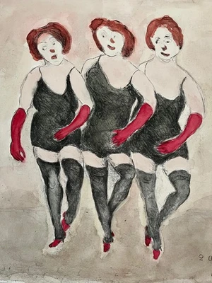 Kurt Mühlenhaupt Signierte aquarellierte Orig. Litho - Die Tanzmäuschen - groß - Bild 1 von 4