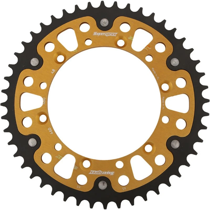 REAR STEALTH SPROCKET ALU/STL 48T-520 GLD /SUZ Kawasaki Suzuki KX250F KX450F Foto 1 de 1