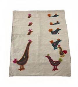 Juego de 4 manteles individuales PIER 1 IMPORTS Pom Pom Birds - Imagen 1 de 9