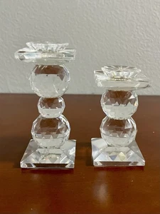 Pair Retired Vintage Swarovski Crystal Candleholders. - Picture 1 of 8