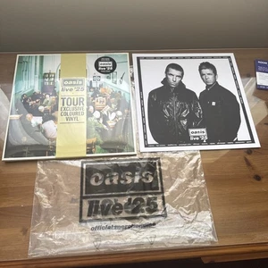 OASIS THE MASTERPLAN LIVE 25 TOUR EDITION COLOURED VINYL LP + PRINT+ BAG NEW - Picture 1 of 5