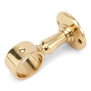 Maritim Handlaufhalter für 30mm Tau aus Messing massiv gold 8cm hoch Dekoration - Bild 1 von 2